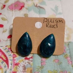 Teardrop Earrings - Blue